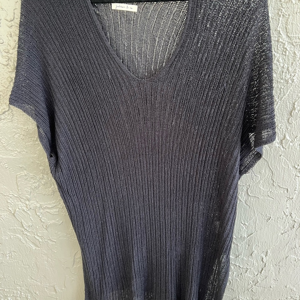 Black Ribbed V-Neck Shrug